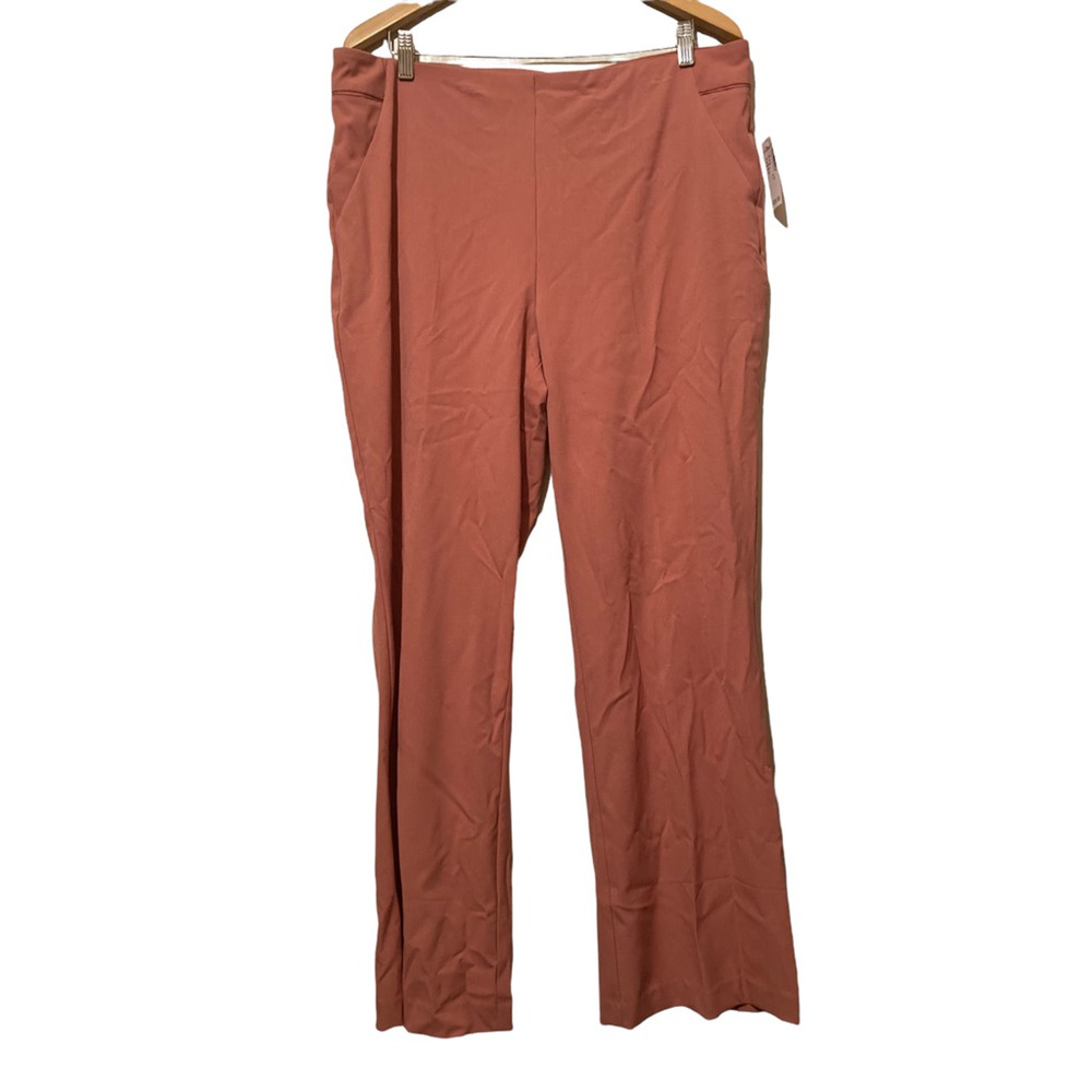 Roz & Ali Womens‎ Size 16 The Secret Agent Dress Career Pants Pink High Rise NWT